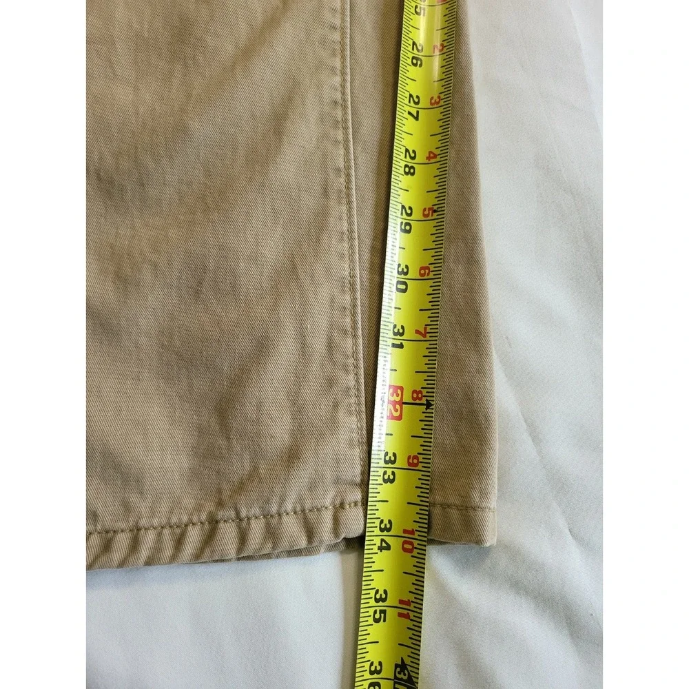 Eddie Bauer Mens 36x36 Straight Fit 5 Pocket Khaki Tan Cotton T36x36